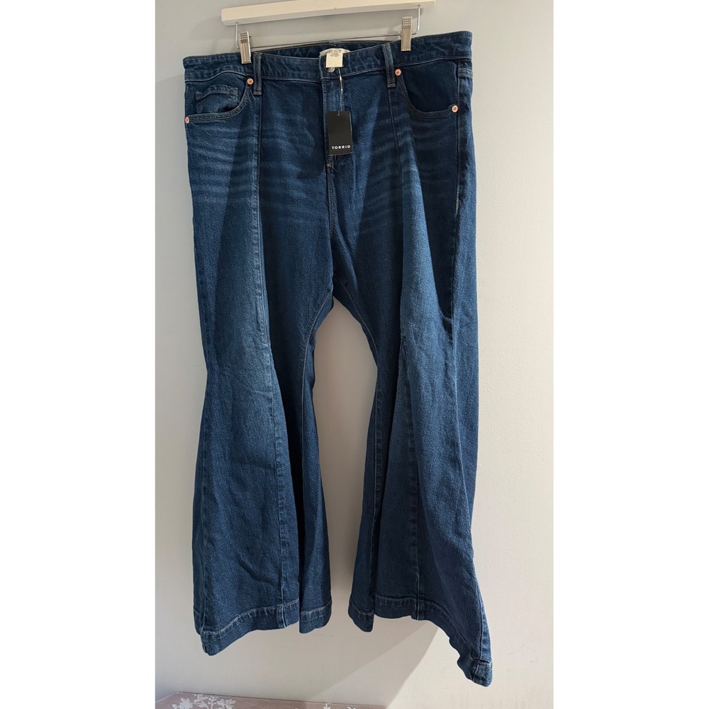 Torrid Festi Super Flare Jeans Women 16S Bluebell New High Rise Wide Leg
